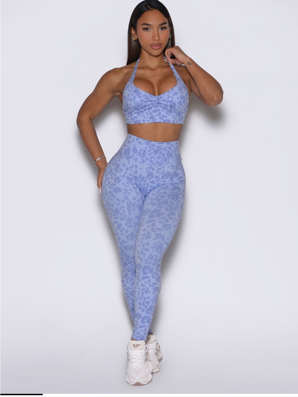 Bombshell sportswear Light Blue Animal-Print Leggings